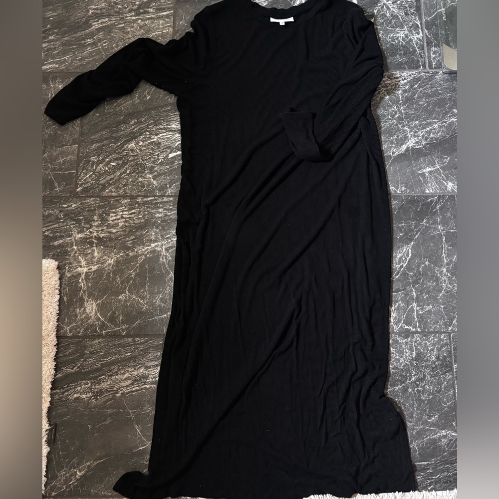 Motherhood Maternity Black One Shoulder Long Sleeve Dress